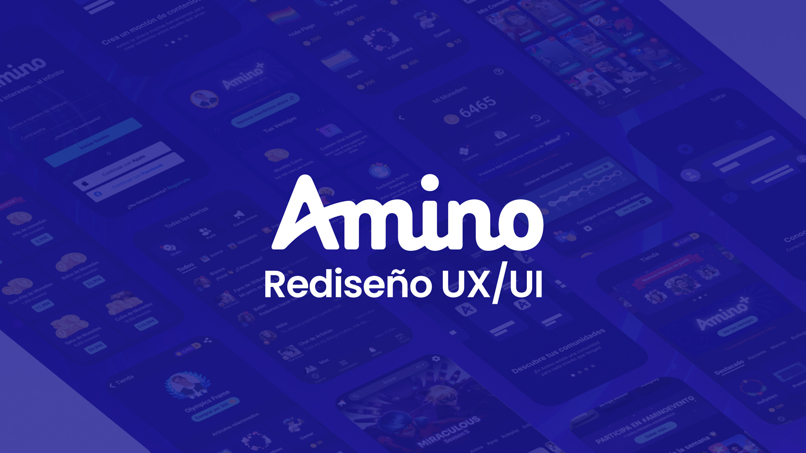 Portada del proyecto "Rediseño UX/UI Amino Apps"