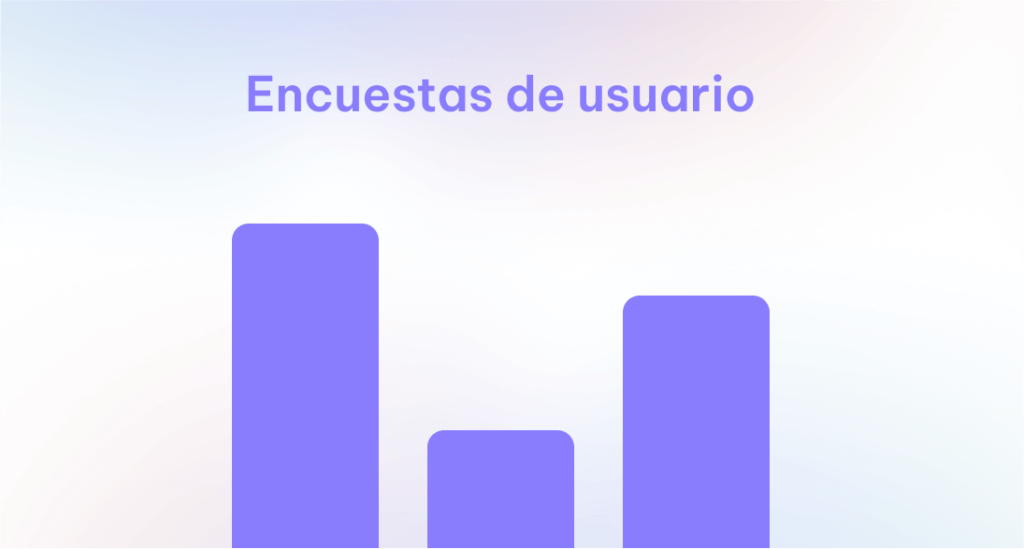 Icono de unas encuestas en forma de barras púrpura